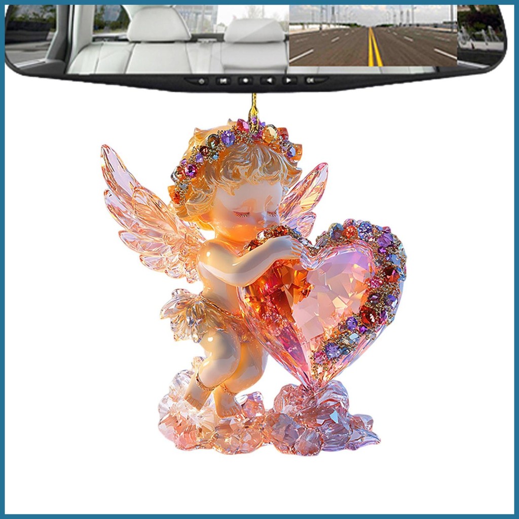 Baby Angel เครื่องประดับ 2D Angel Tree เครื่องประดับสําหรับพวงกุญแจคริสต์มาส Charm กระจกมองหลังอุปกร