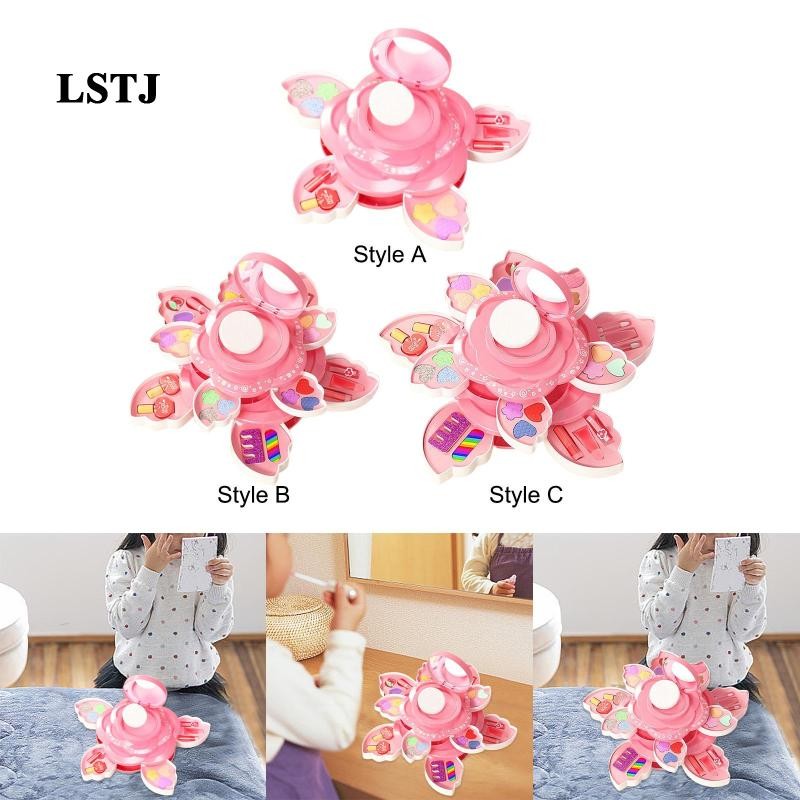 [Lstjj] Kids Play Makeup Set Flower Makeup Palettes Set for Girls Halloween Children