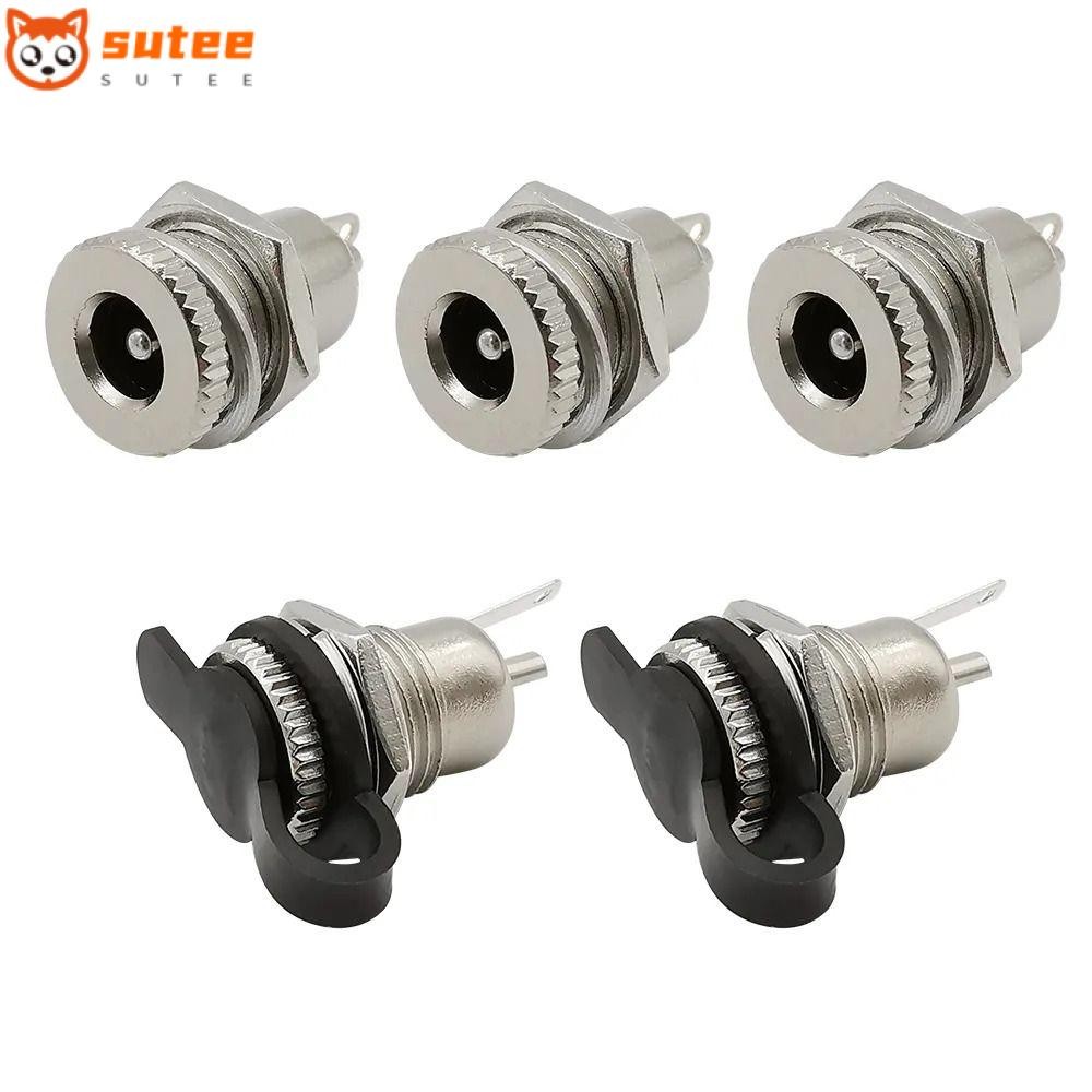 SUTEE อะแดปเตอร์แจ็ค DC,โลหะ 5.5 x 2.1 มม.DC หญิงซ็อกเก็ตแจ็ค,DC Power Jack Socket DC-099 ทนทานคุณภา