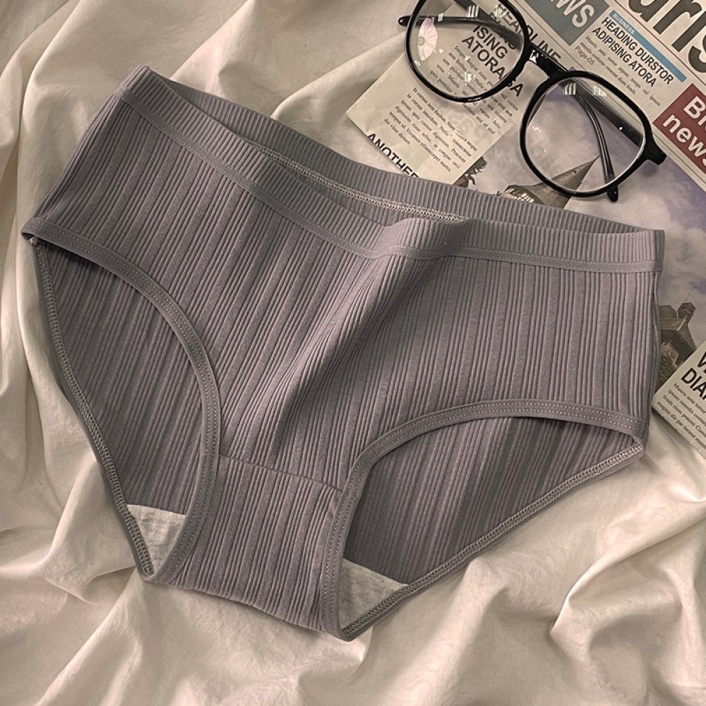 กางเกงชั้นในผู้หญิง กางเกงชั้นใน ผ้าฝ้าย เอวกลาง ระบายอากาศได้ดี สวมใส่สบาย สไตล์ญี่ปุ่น สําหรับผู้ห