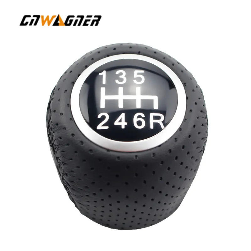 5 / 6 ความเร็วรถ Shift Knob Shfiter Lever Handball ครอบคลุมหนังสําหรับ Fiat Grande PUNTO EVO PUNTO 2