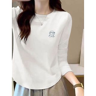 Baju Oblong Wanita Lengan Panjang/Bahan Spandek Distro Printing Premiun/Atasan / Baju Kasual/T-shirt