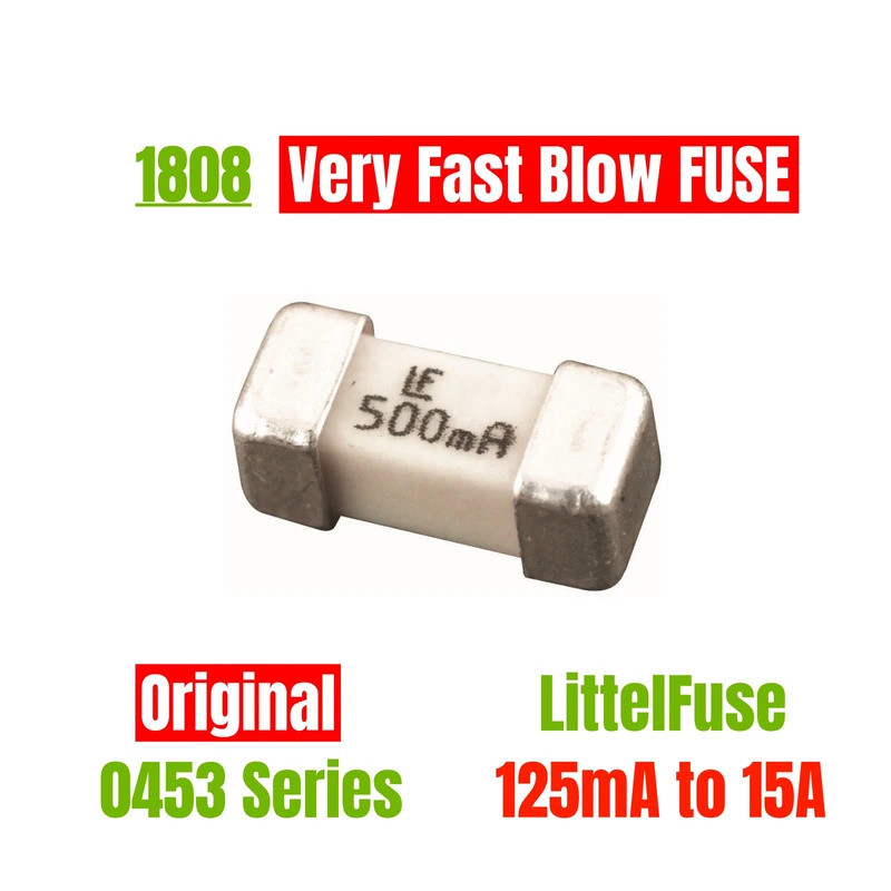 10PCS ใหม่ LF 1808 SMD Fast blow ฟิวส์ 125V 200mA 250mA 375mA 500mA 750mA 1A 1.5A 2A 2.5A 3A 3.15A 3