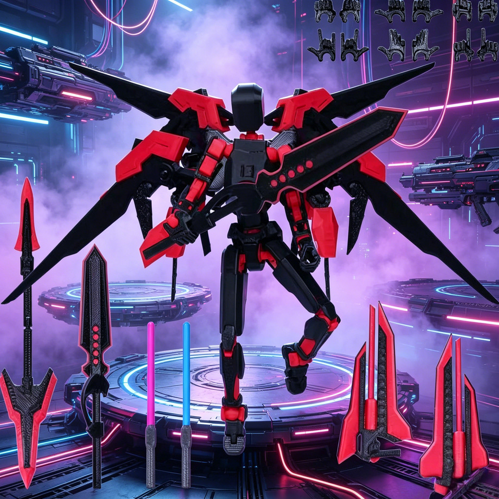 เครื่องพิมพ์ 3D Wings of Armors ของเล่นโมเดลประกอบ Seven Swords ใหม่
