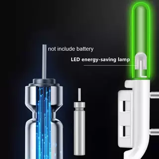 Luxe-T กระดิ่งตกปลา LED แบบหนีบคันเบ็ด คู่ สัญญาณเตือนกัดเหยื่อ ไฟส่องสว่างกลางคืน ไม่ใช้แบตเตอรี่