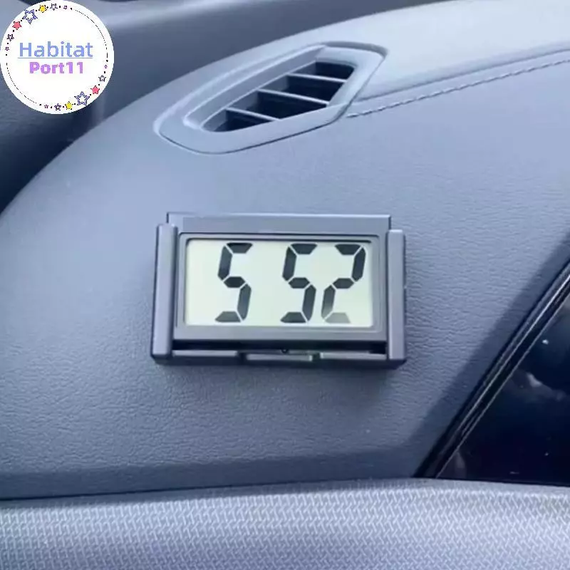 HabitatPort Mini Digital Car Clo หน้าจอขนาดใหญ่แผ่นกาวฟรีรวมแดชบอร์ดอิเล็กทรอนิกส์ Clo สําหรับการติดตั้ง Qui th