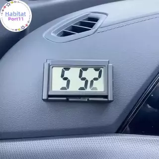HabitatPort Mini Digital Car Clo หน้าจอขนาดใหญ่แผ่นกาวฟรีรวมแดชบอร์ดอิเล็กทรอนิกส์ Clo สําหรับการติดตั้ง Qui th