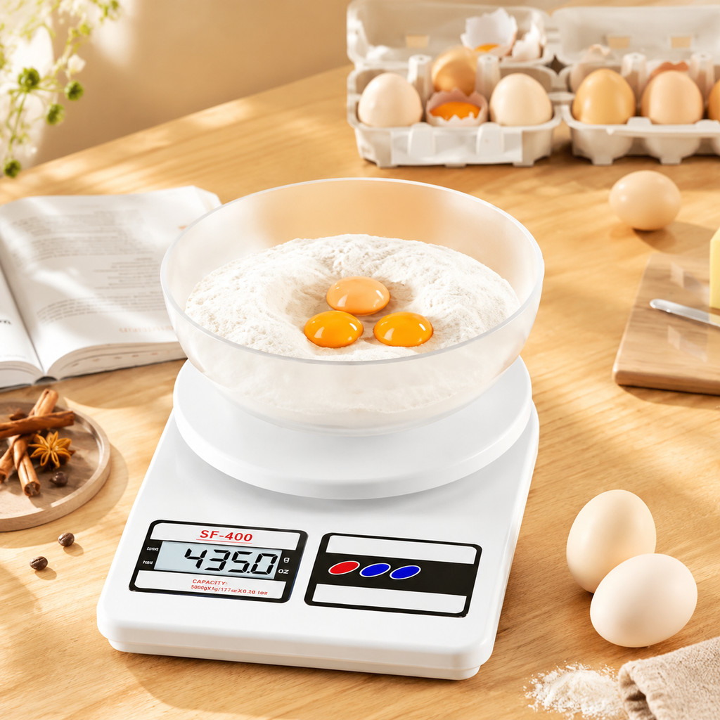 เครื่องชั่งดิจิทัลสำหรับห้องครัว เครื่องชั่งอาหารความแม่นยำ 10 กก./1 กรัม เครื่องชั่งอิเล็กทรอนิกส์ จอ LCD เครื่องชั่งดิ