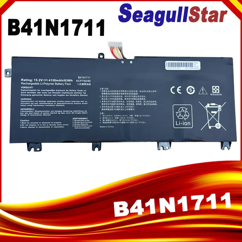 ใหม่ B41N1711 แบตเตอรี่แล็ปท็อปสําหรับ ASUS Strix GL703VD GL703VM GL503VD GL503VM FX503V FX705DT FX7