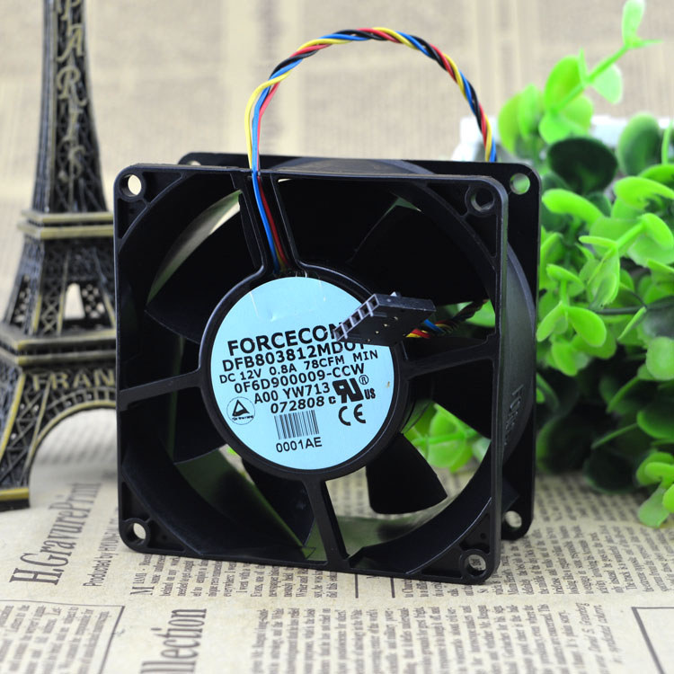 Foxconn FORCECON 8038 DFB ดั้งเดิม803812พัดลมระบายความร้อน MDOT 12V 0.8A pwm