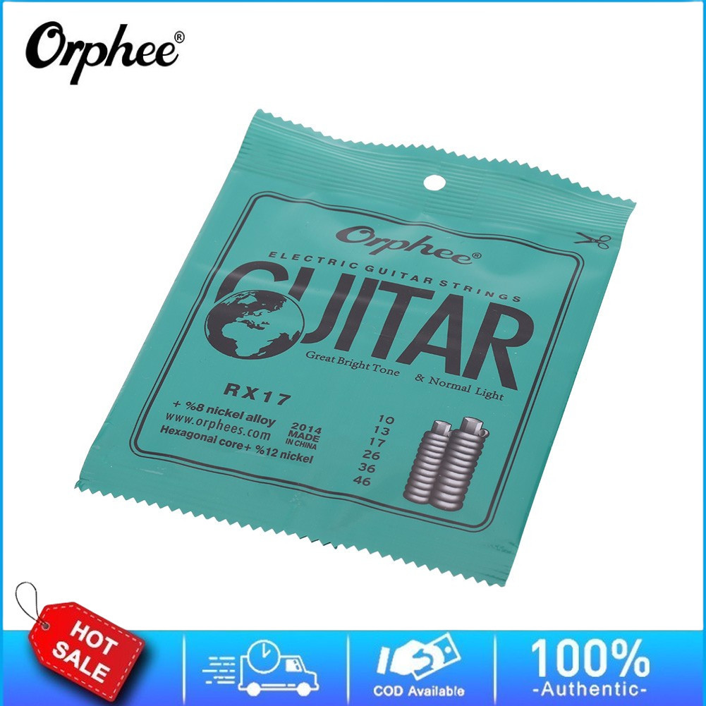 Orphee RX17 สายกีตาร์ไฟฟ้า โลหะผสมนิกเกิล 8% (.010-.046)