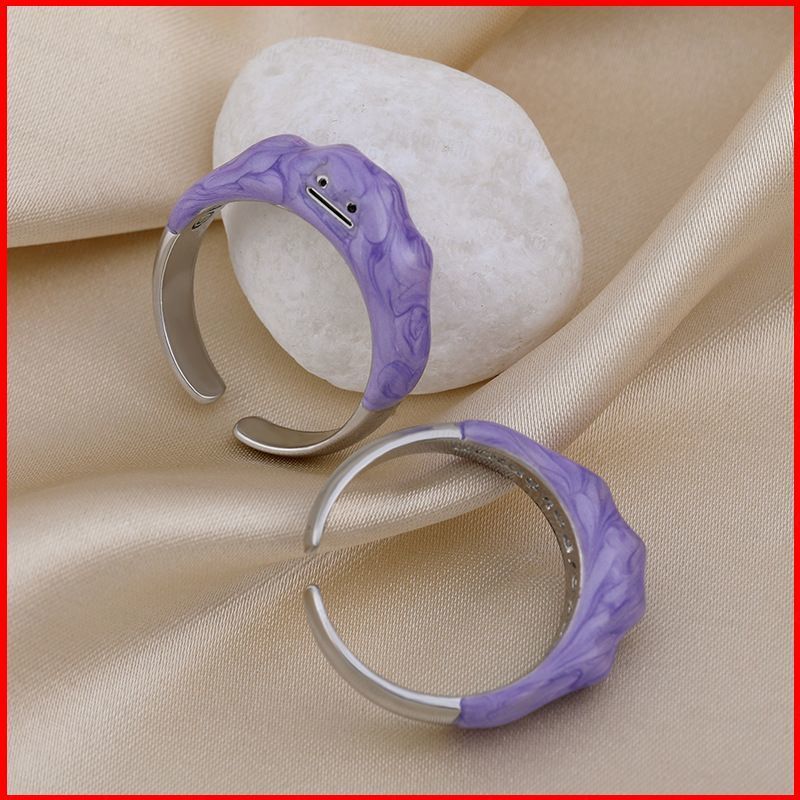 Ditto Ring True Beauty Hwang In Yeop INS Pokemon Ditto Open mouth Ring เวอร์ชั่นเกาหลี เครื่องประดับ