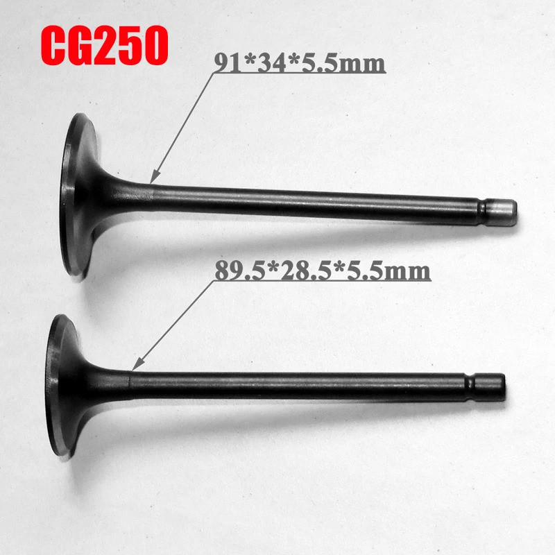 เครื่องยนต์รถจักรยานยนต์วาล์วไอดีไอเสียสําหรับ Honda Haojue Lifan Loncin Dayang CG250 DY250 HJ250 LI