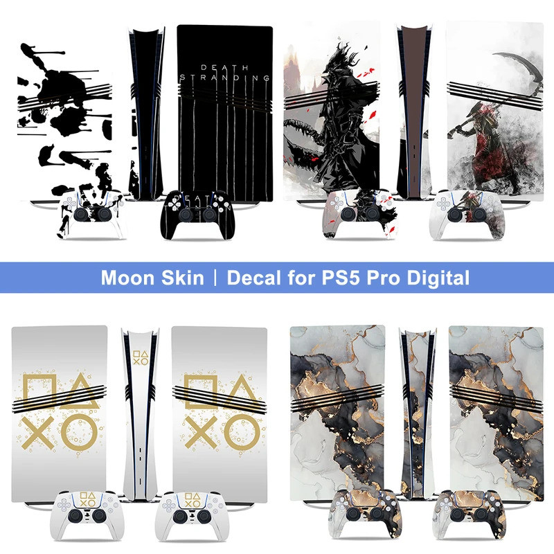 สําหรับ PS5 Pro สติกเกอร์ผิวป้องกันไวนิล Decal สําหรับ Digital Edition อุปกรณ์เสริมเกมสําหรับ PS5 Pr