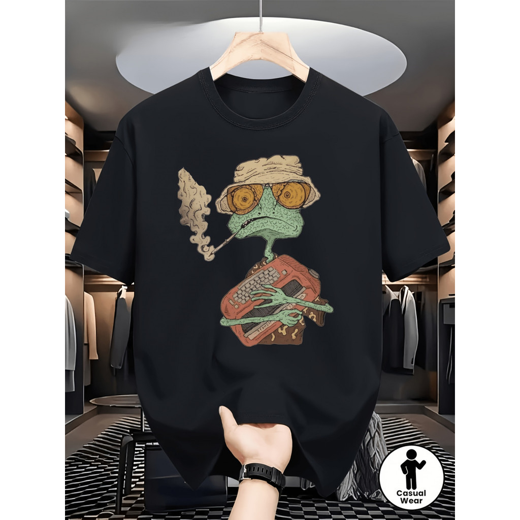 เสื้อยืดแขนสั้นผู้ชาย ลาย Rango และ Fear and Loathing in Las Vegas เสื้อลำลองแฟชั่น unisex