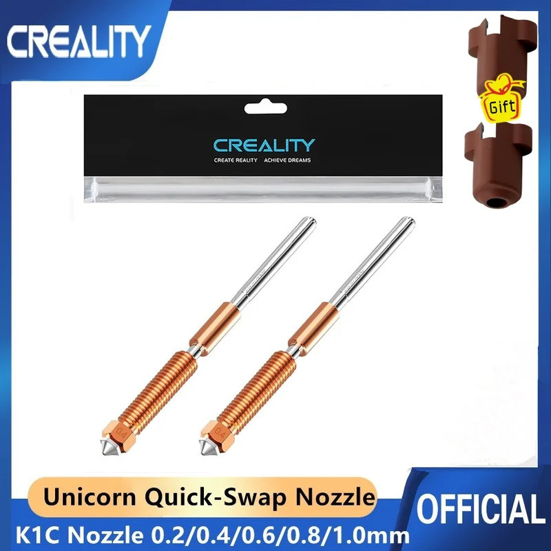 Creality 2pcs K1C/Ender 3 V3 Unicorn Quick-Swap 3D เครื่องพิมพ์หัวฉีดชุด 0.2/0.4/0.6/0.8/1.0 มม.สําห