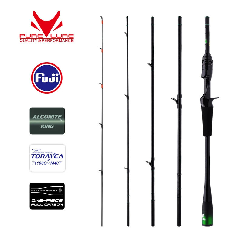 PURELURE ZERO เหยื่อขนาดเล็กสูงคาร์บอนยาวโยน Rod Rock Fishing Spinning Trout Rod BFS ตกปลาหล่อ UL St