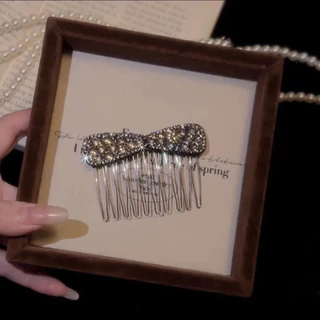Rhinestone Inverted Comb หวีผมแฟชั่นด้านข้าง High-End Feeling Bangs เครื่องประดับผม