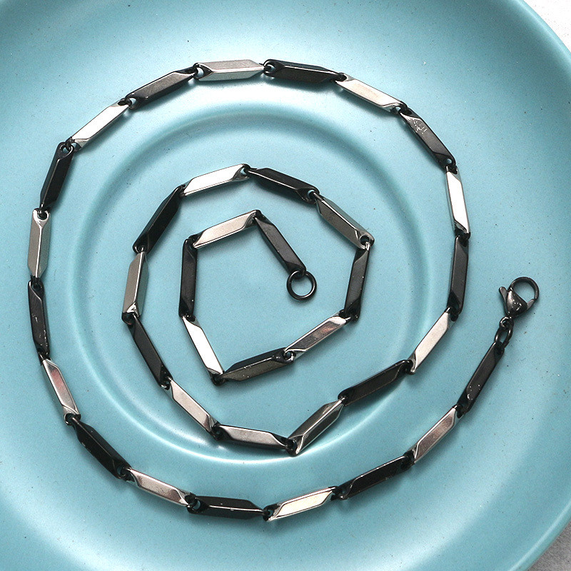 Mobius Simple สร้อยคอเหล็กไทเทเนียมเพชรเมล็ดทานตะวันฮิปฮอปสไตล์อินการออกแบบเฉพาะโซ่กระดูกไหปลาร้าขาย