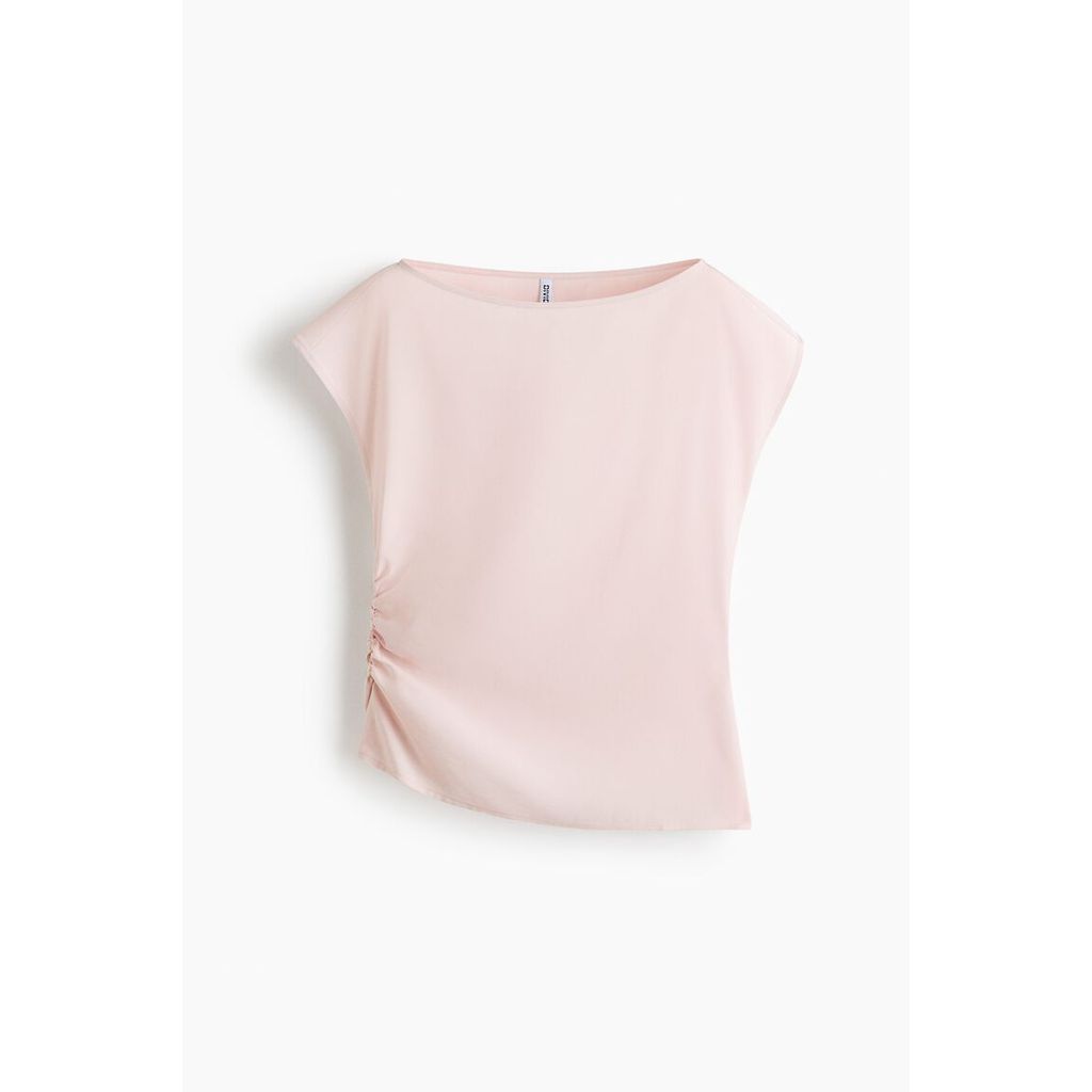 H&M(เอชแอนด์เอ็ม) เสื้อท็อปผ้าวิสโคสผสม ดีไซน์จับจีบ ผู้หญิง 1340734_1