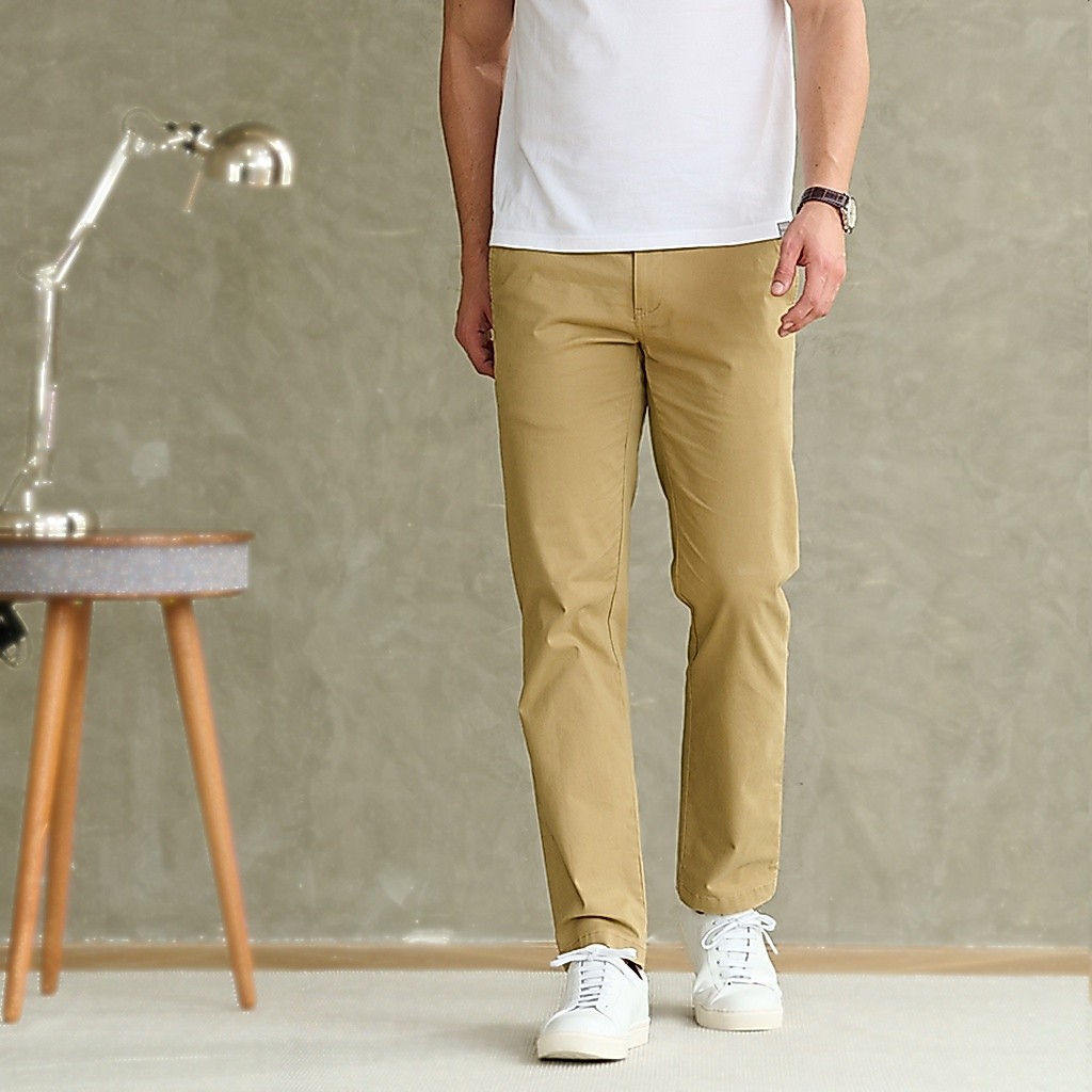 Khaki Bros. - คาคิบรอส - Chino Pants Tapered Fit  - กางเกงขายาว ทรง Tapered Fit - KM25B003