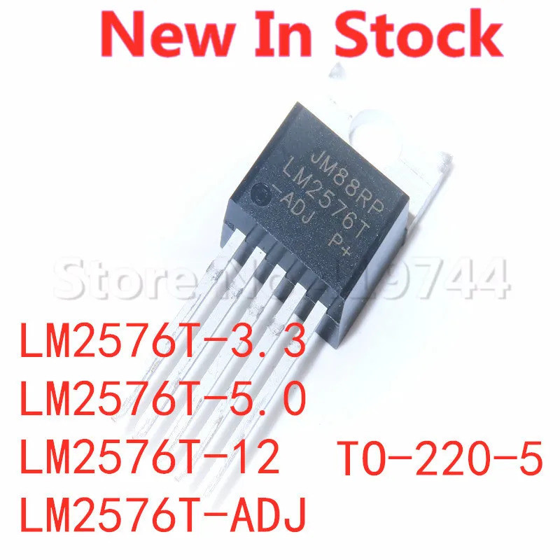 5PCS LM2576T-3.3 LM2576T-5.0 LM2576T-12 LM2576T-ADJ LM2576T TO-220-5 Field Effect ทรานซิสเตอร์