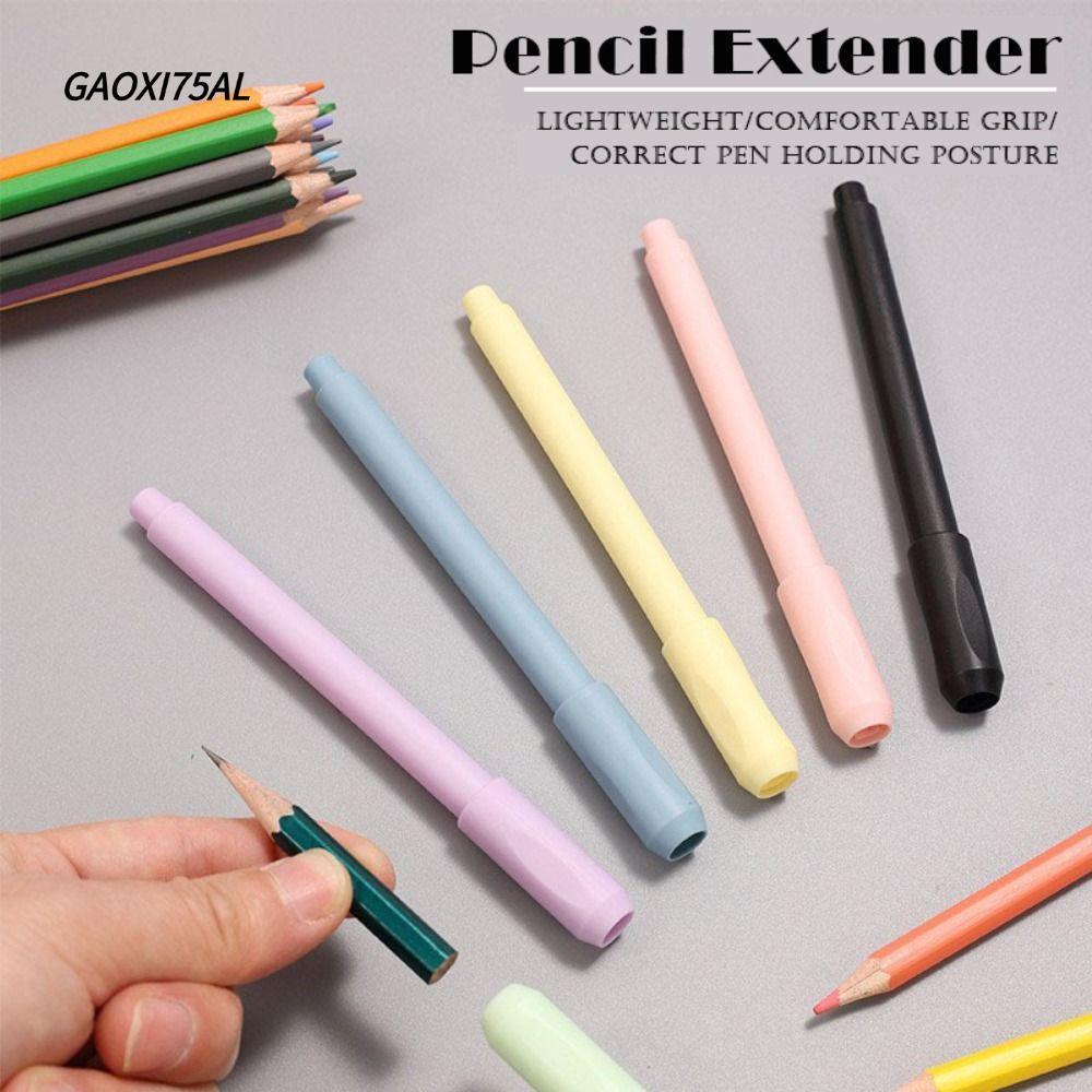 GAOXI75AL ตัวขยายดินสอ, ที่ใส่ส่วนต่อขยายดินสออเนกประสงค์น้ําหนักเบา, ความยาวดินสอแบบปรับได้พลาสติกคุณภาพสูงสําหรับสํานักงานโรงเรียน