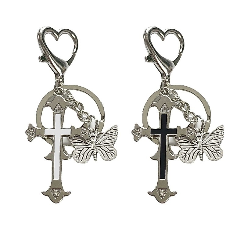 ✿ พวงกุญแจ Cross-Butterfly Sweet Cool Bag กางเกงจี้พวงกุญแจ Y2k Fashion Charm