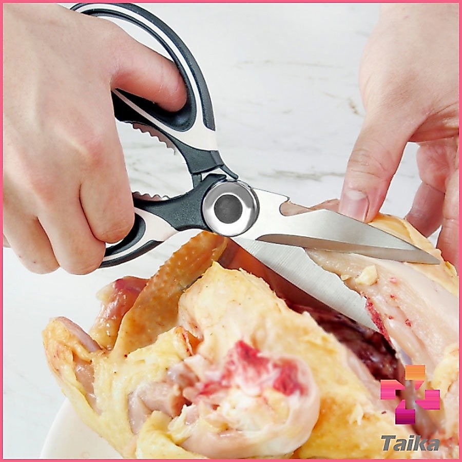 Taika กรรไกรตัดอาหาร กรรไกรสารพัดประโยชน์ กรรไกรสแตนเลส อุปกรณ์เครื่องครัว Kitchen scissors
