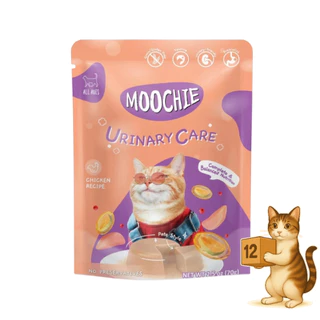 (ยกโหล 12ซอง) Moochie มูชี่ อาหารเปียกแมว รวมสูตร ไม่เติมเกลือ หลายรส เปียกแมว ขนาด 70-85g