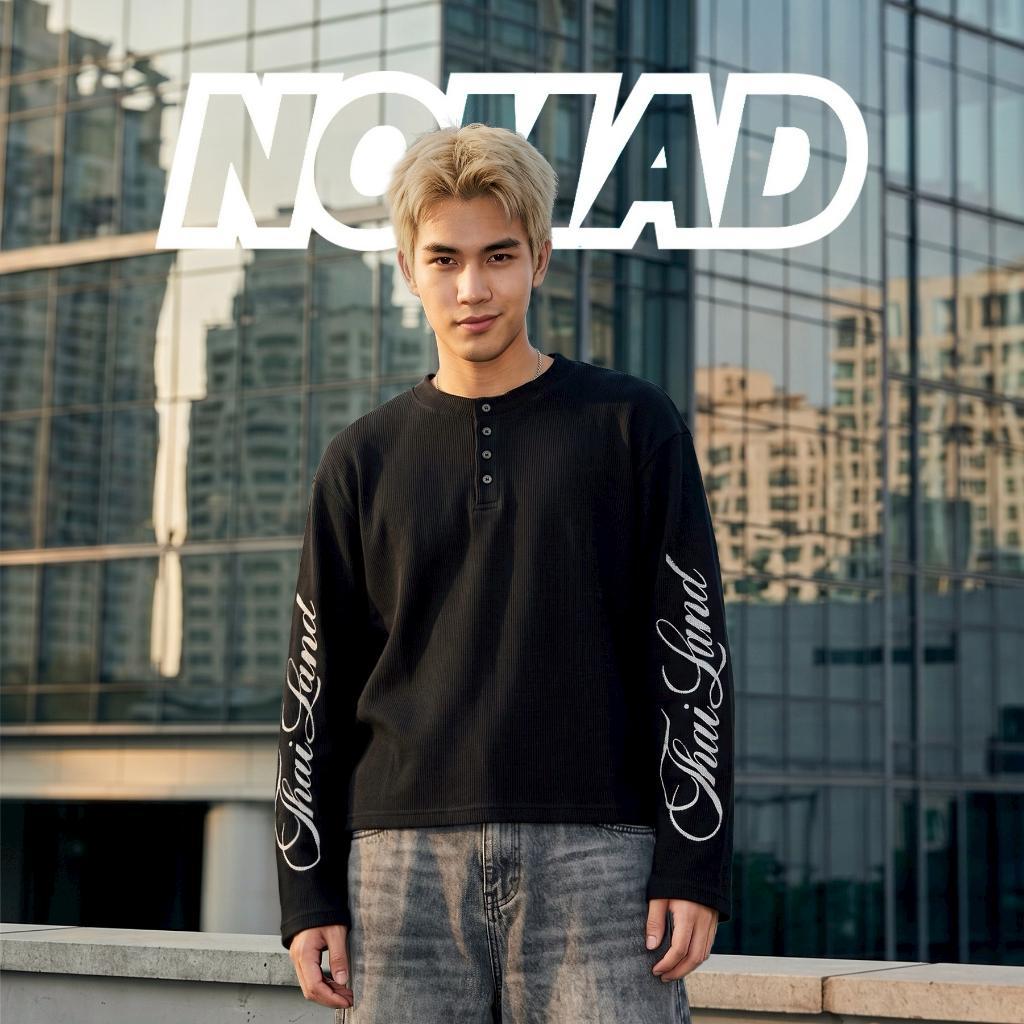 Henley  เสื้อเฮนลีย์ แขนยาวสกรีนลาย Thailand
