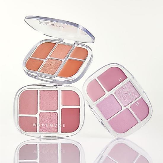 Wakemake Soft Sheer Multi Palette (1 Coral Hertz, 2 Lazy Rose, 3 Lavender, 4 Peach Flush, 5 Pink Flair)
