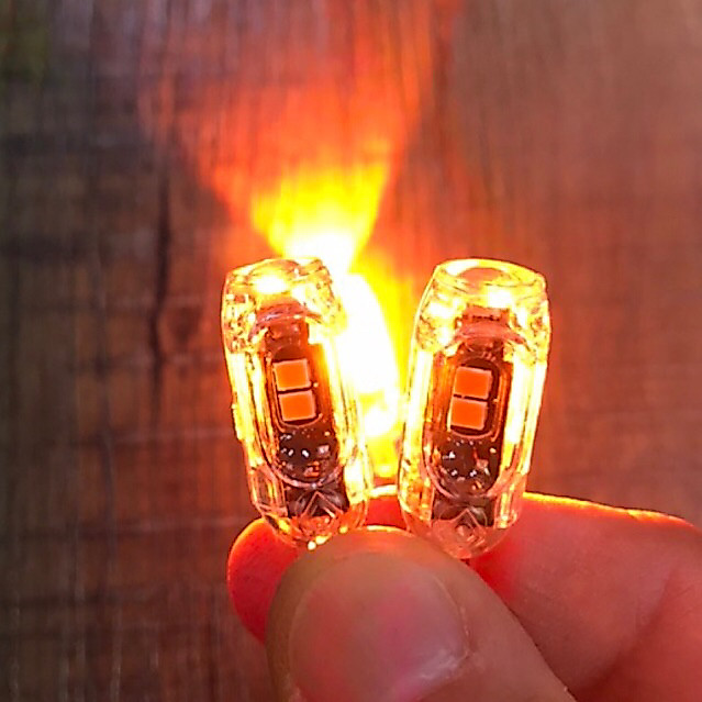 T10 LED สีเหลือง Super Flash SIGNAL THAILOOK STRBE LIGHT T10 UNIVERSAL FLASH LCV1 RS150 Y15ZR LCV8 L
