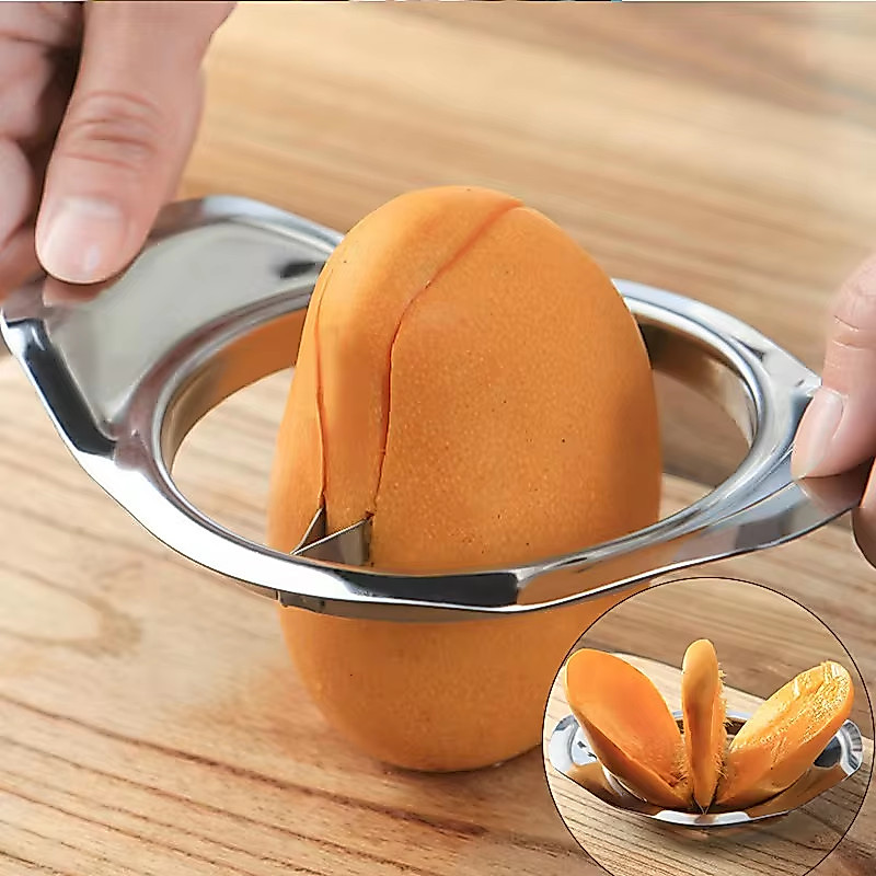 ผลไม้ Corer Mango Slicer Mango Peeler เหล็ก Mango มีดเครื่องมือตัดผลไม้ Cutter Corer ผลไม้ในครัวเรือนครัวเครื่องมือ