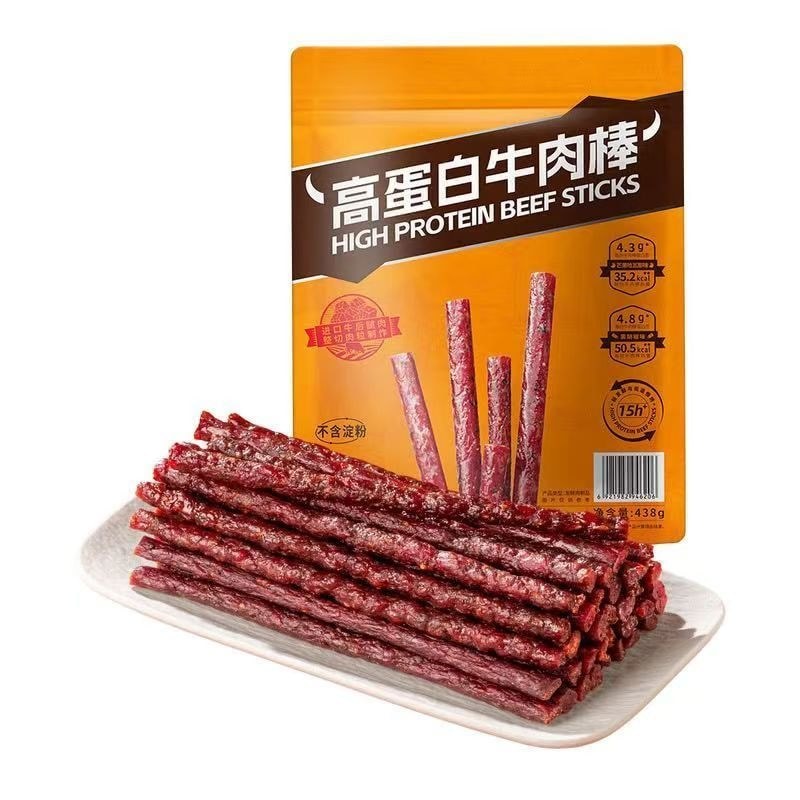 Sam Zhangfei Beef High-Protein Beef Stick นําเข้าเนื้อหลังขาทําเนื้อบรรจุหีบห่อของขบเคี้ยว20260525ขน
