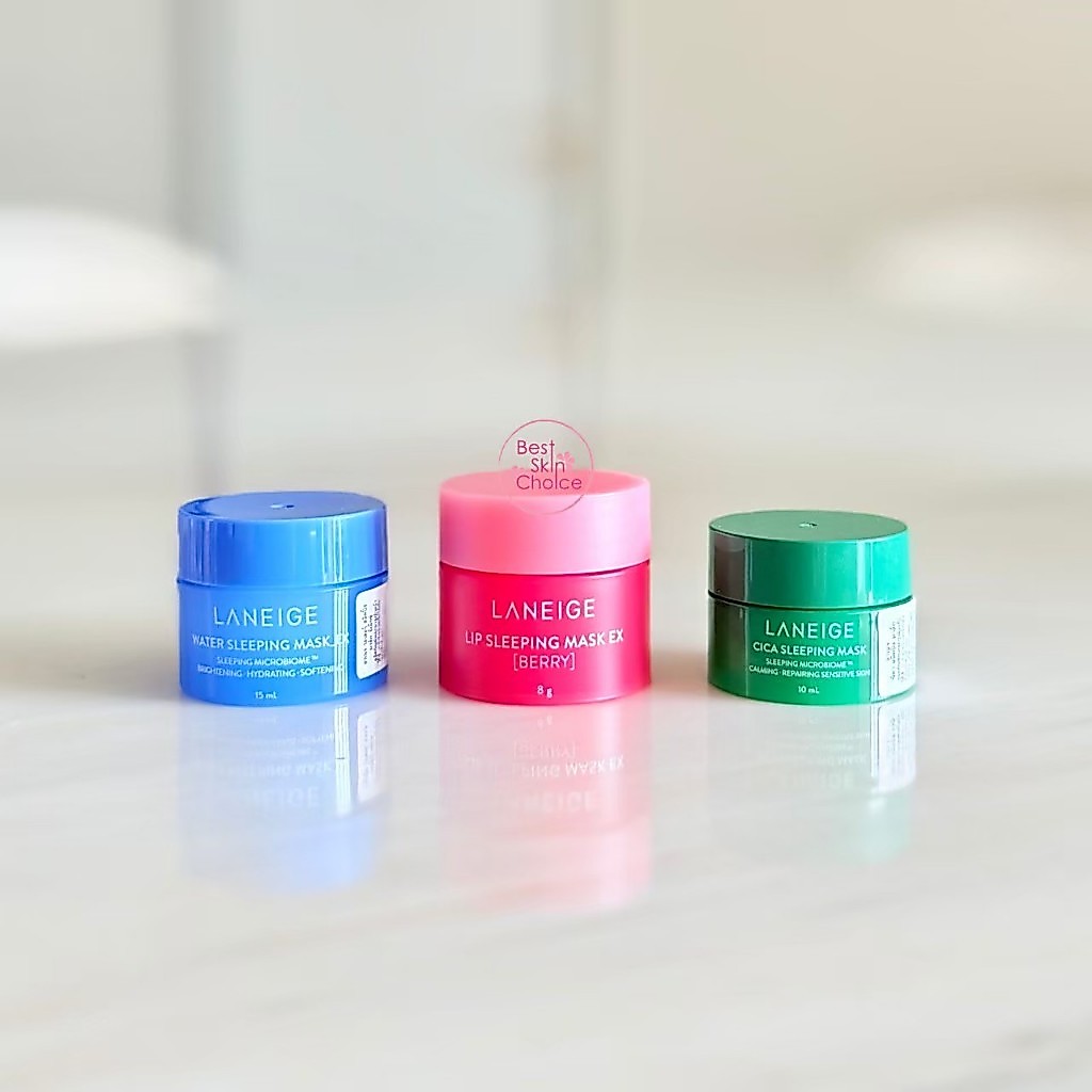 Lip Sleeping Mask (Berry) / Water Sleeping Mask EX 15ml / Special Care Cica Sleeping Mask 10ml