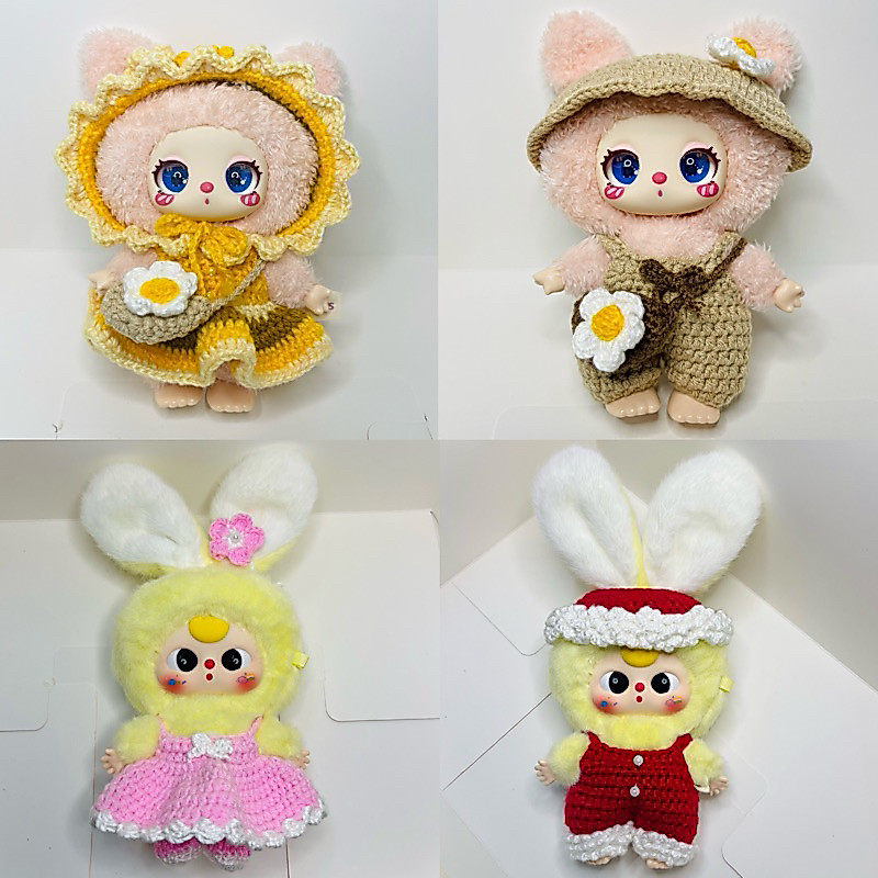 ชุดถักไหมพรม ชุดมาการอง ชุดBaby Three ชุดเบบี้ทรีมาการอง ชุดไลลา ใส่ได้ทั้ง2รุ่น ชุดตุ๊กตา พร้อมส่งไม่ต้องรอถัก📌