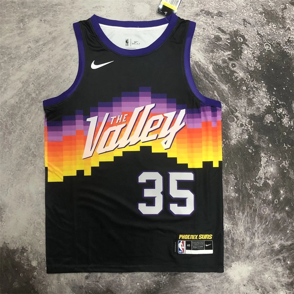 Hot Pressed Sun Team Durant Jersey No. 35 Booker 1 Paul 3 Ayton 23 New Season City Edition ชุดบาสเก็