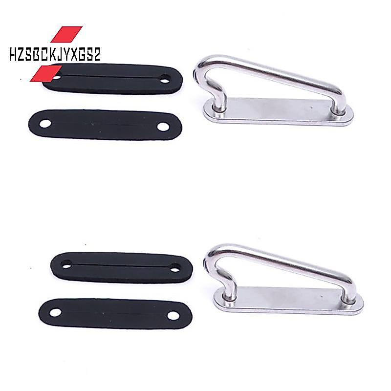 Hzsbckjyxgs21 คู่ SS316 ดําน้ํา Quick ปรับหัวเข็มขัด Cinch อะแดปเตอร์พร้อมแผ่นยางอุปกรณ์เสริมดําน้ํา