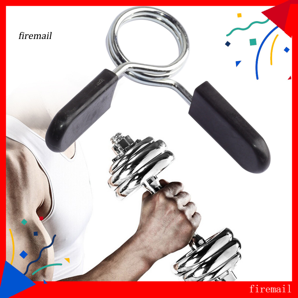 [FM] 1 คู่ Barbell Spring Collar ประหยัดแรงงาน One-handed Operate ออกกําลังกายอุปกรณ์เสริมน้ําหนักบา