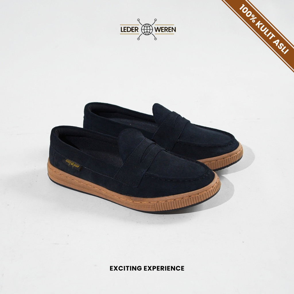 Lederweren Leder Loafer Star Suede - รองเท้าโลฟเฟอร์หนังกลับลําลองผู้ชาย
