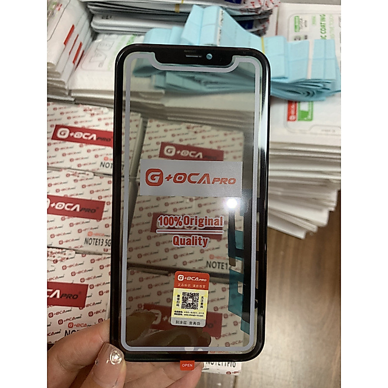 แผ่นเปลี่ยนฝาครอบเดิม + oca + หูฟังสุทธิ + โพลาไรซ์ G + Series Touch เหมาะสําหรับ iPhone11PRO