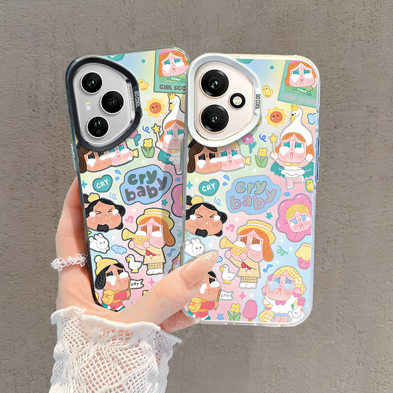 เคส Honor 400 5G เคส Honor 400 Pro Case เคสน่ารักไคร้เบบี้ Crybaby เด็กผู้หญิงอินเทรนด์กันกระแทกน่ารักกระต่ายฝ้าความรู้สึกกรณีสําหรับเด็กผู้หญิงเด็กผู้ชายนักเรียน