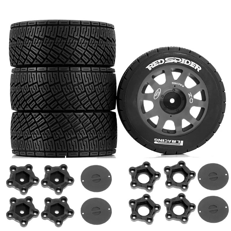 4pcs 100mm 1/7 1/8 RC Rally Off-Road ยางรถ 14 มม.17 มม.ล้อ Hex สําหรับ ARRMA Traxxas Redcat Losi Kyosho HPI WR8 HSP RC รถ