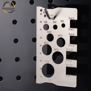 😍Thread Pitch Gauge การวัดเครื่องมือมัลติฟังก์ชั่น Bit Thread Gauge สําหรับ Bit Bolt Nut Screw Craft M3-M18 วัสดุสแตนเลส