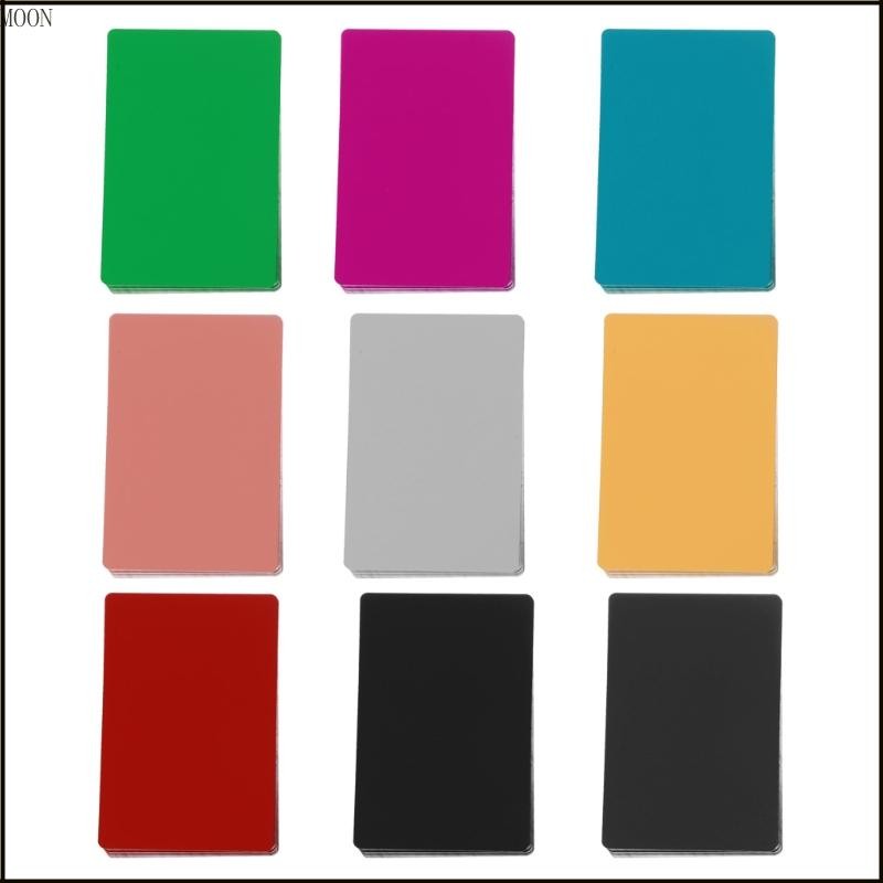 50Pcs Blank Sublimation Metal Name Card Custom Blank Printing Business Cards Kit