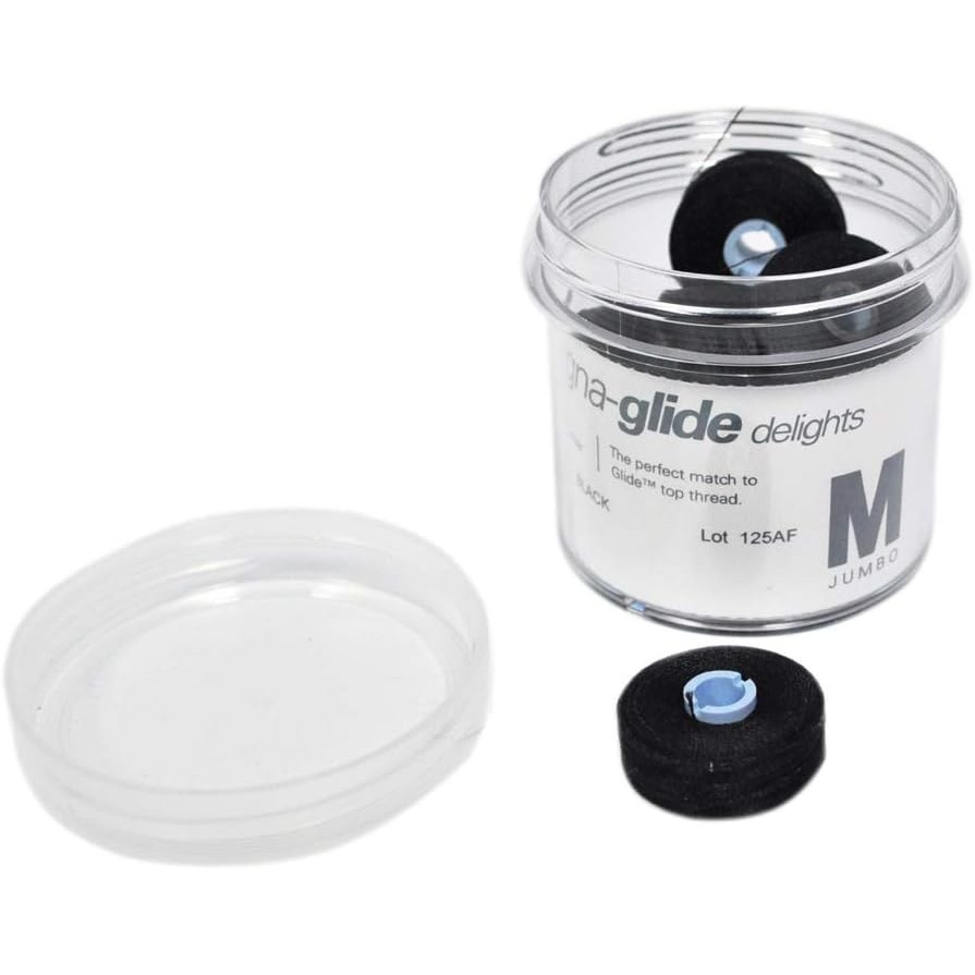 Magna-Glide Delights Poly Style M Prewound Bobbins สีดํา PR48