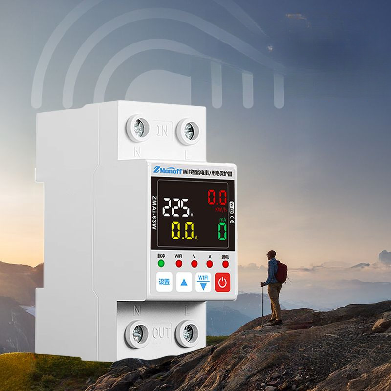 ​​☽☾เบรกเกอร์WiFi Tuya ☾ บ้านอัจฉริยะ ☽ ป้องกันแรงดันเกิน-ต่ำเกิน ป้องกันกระแสเกิน ชุดมืออาชีพ​​