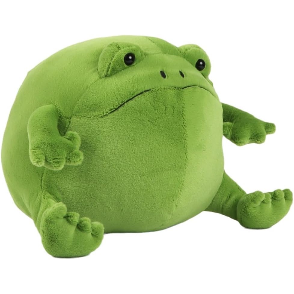 Cuddly Rain Frog ตุ๊กตากบของเล่น, กบสีเขียวสมจริง, กบตุ๊กตาสัตว์สําหรับชายหญิงเด็ก