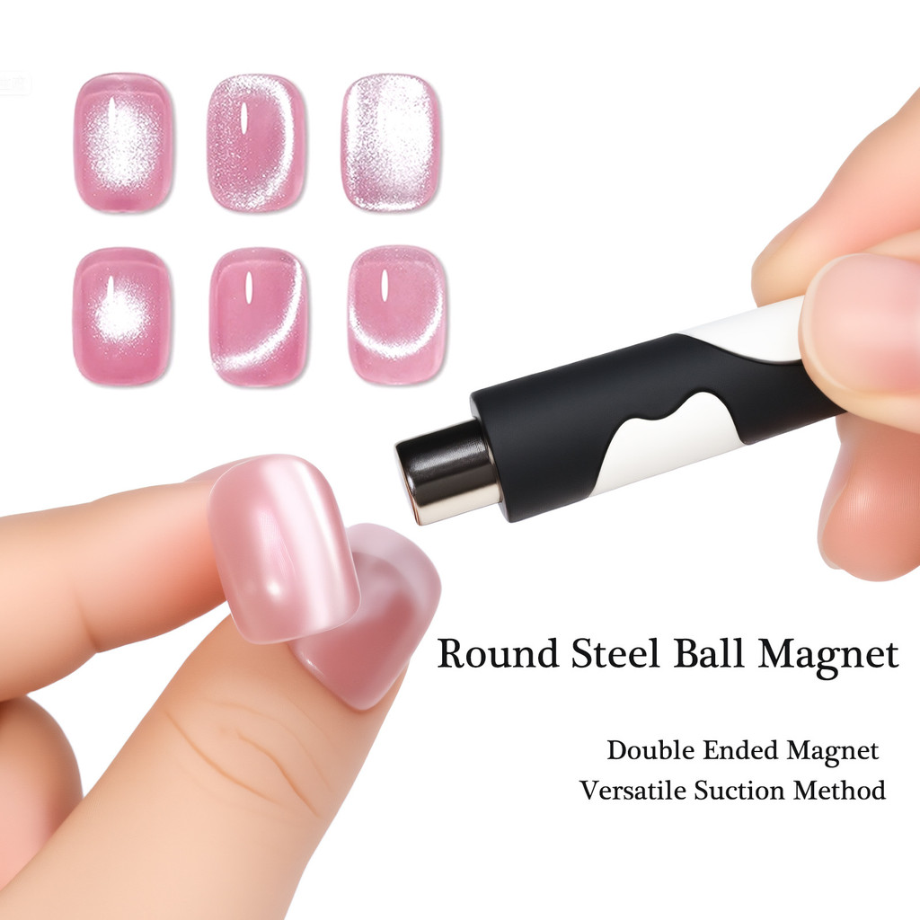 Mini Nail Art Cat Eye Snap Stone Cat Claw แม่เหล็กทรงกระบอก Nail Art Store เครื่องมือเพ้นท์เล็บพิเศษ